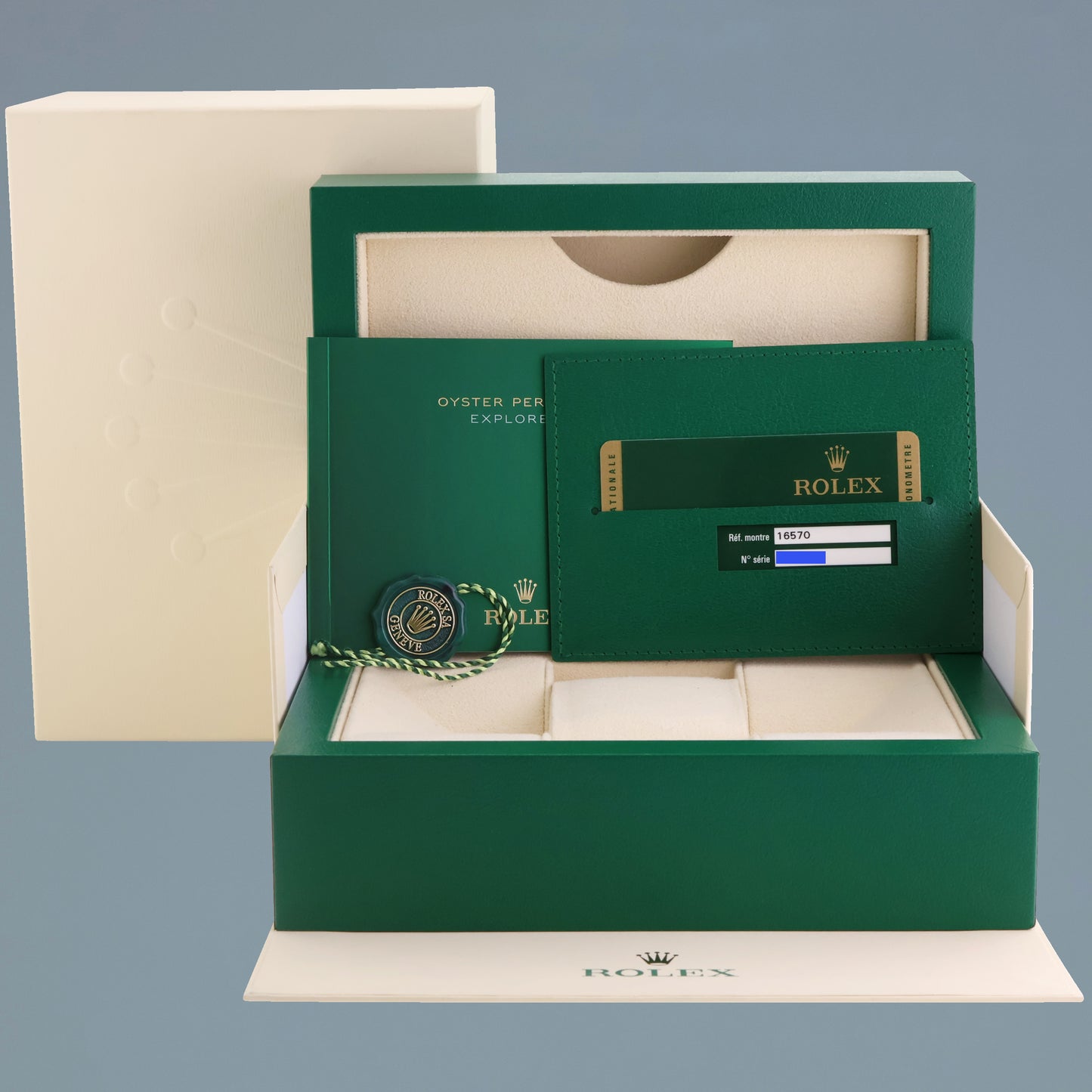 MINT 2009 PAPERS Rolex Explorer II 16570 Polar White Steel 40mm 3186 Watch Box