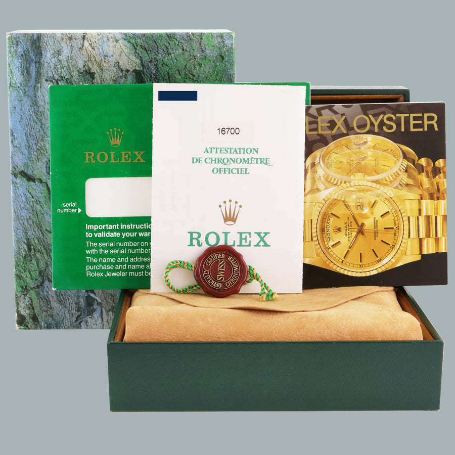 1991 PAPERS MINT Rolex 16700 GMT Pepsi Blue Red Steel Oyster 40mm Watch Box