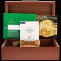 PAPERS MINT Rolex President 18238 Champagne Factory Diamond Double Quick Gold Watch Box