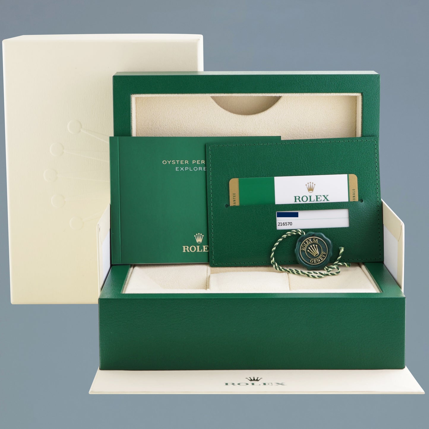 2016 PAPERS MINT Rolex Explorer II 42mm 216570 Black Dial Steel Oyster Watch Box