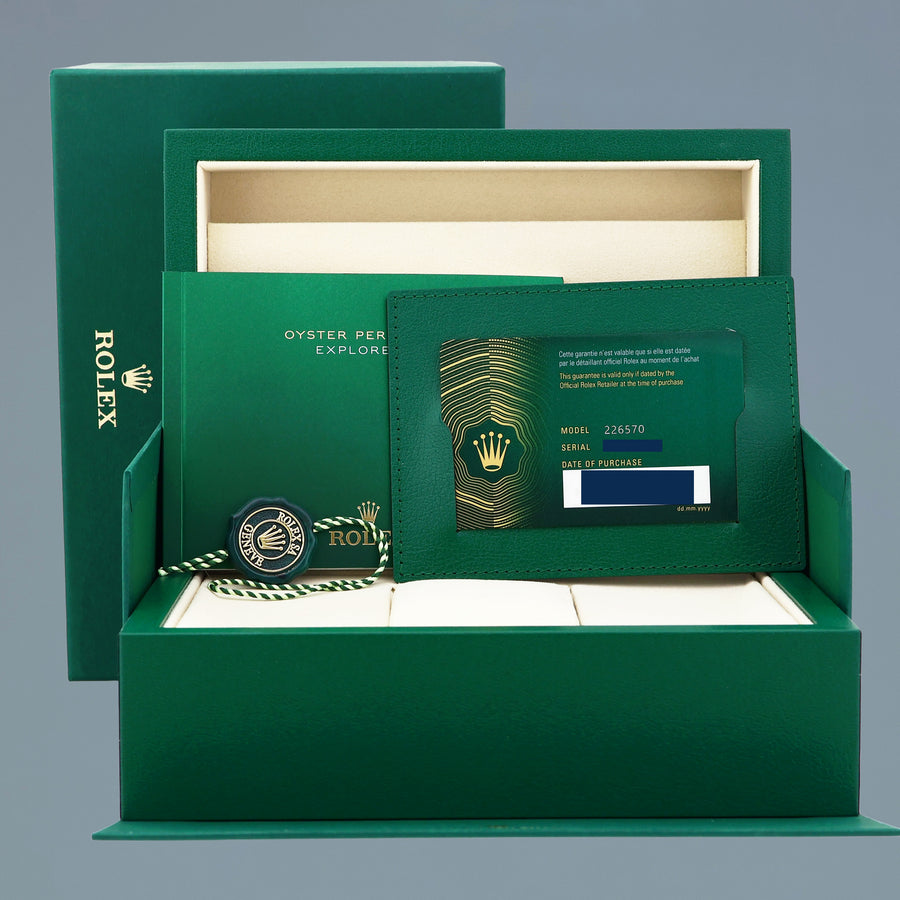 2026 NEW PAPERS Rolex 226570 Explorer II White Polar Steel Date 42mm Watch Box