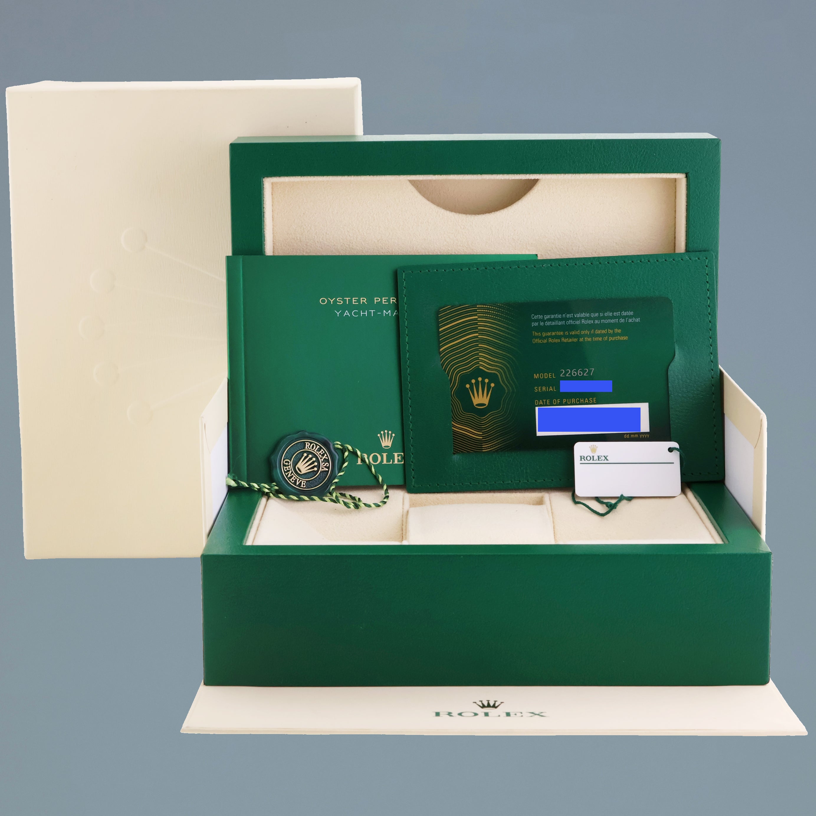 2025 NEW PAPERS Rolex Yacht Master 226627 42mm Titanium Grey Dial