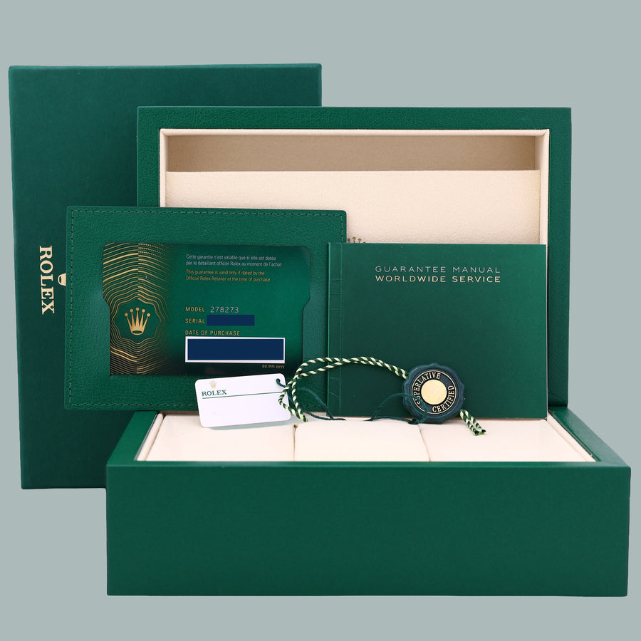 NEW 2026 PAPERS Ladies Rolex DateJust 31mm Grey Diamond Jubilee Gold 278273 Watch