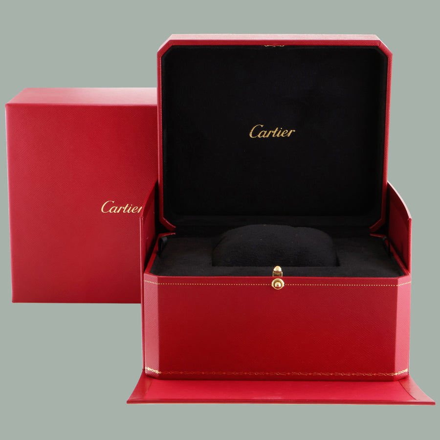 MINT Cartier Calibre de Cartier 42 Silver Dial Rose Gold Diamond Mens Watch WF100005 Box
