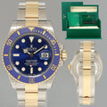 2025 NEW PAPERS Rolex Submariner 41mm Blue 126613LB Two Tone Gold Steel Watch Box