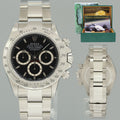 1999 MINT Rolex 16520 Zenith Daytona Chronograph Black Dial 40mm Watch Box