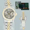 MINT Rolex 79173 Ladies 26mm DateJust Silver Roman Two-Tone Gold Steel Jubilee Watch