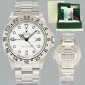 2007 PAPERS MINT Rolex 16570 Explorer II White 40mm No Holes Polar GMT Watch Box