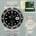MINT PAPERS 2009 Rolex 16610LN Submariner Date Stainless Steel Black Watch Box