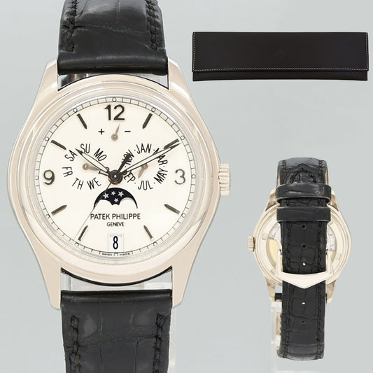 MINT Patek Philippe 5146G White Gold Annual Calendar 39mm Moon Watch Box