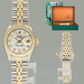 Rolex 26mm Ladies DateJust 69173 Pearl Diamond Two Tone Gold Jubilee Watch
