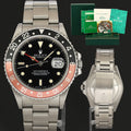 PAPERS 1984 Rolex GMT-Master II 2 Fat Lady Coke Red Steel 16760 40mm Watch Box