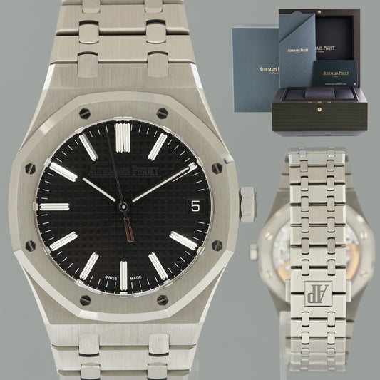 2025 PAPERS MINT AUDEMARS PIGUET 15510ST BLACK DIAL 41MM WATCH BOX