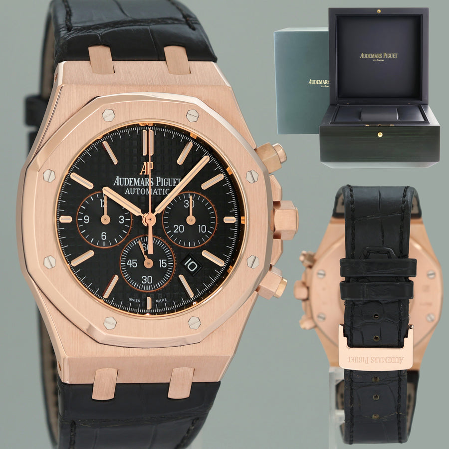 2023 Service Audemars Piguet Royal Oak Leather Chrono 41mm Rose Gold 26320OR Watch