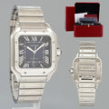 2025 NEW PAPERS Cartier Santos WSSA0030 Steel 4072 Blue Dial 40mm Watch Box