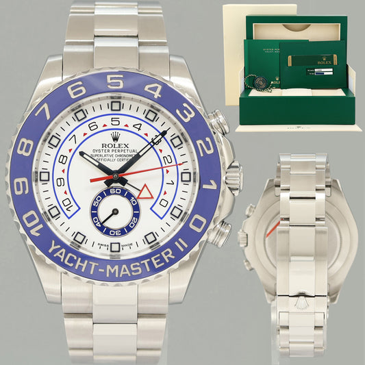 MINT PAPERS Rolex Yacht-Master II Steel White 44mm Blue Ceramic 116680 Watch Box
