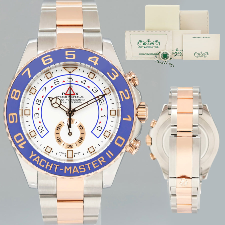 2025 CPO PAPERS Rolex Yacht-Master II 116681 Steel Everose Gold Mercedes Hands Watch