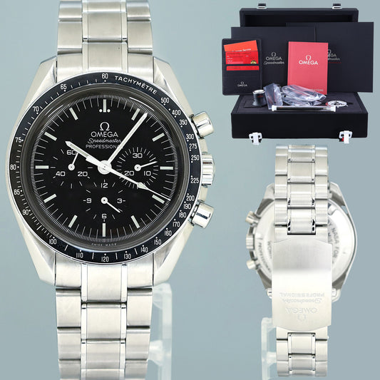 PAPERS Omega Speedmaster 311.30.42.30.01.005 Hesalite 42mm Black Chrono Moon Watch