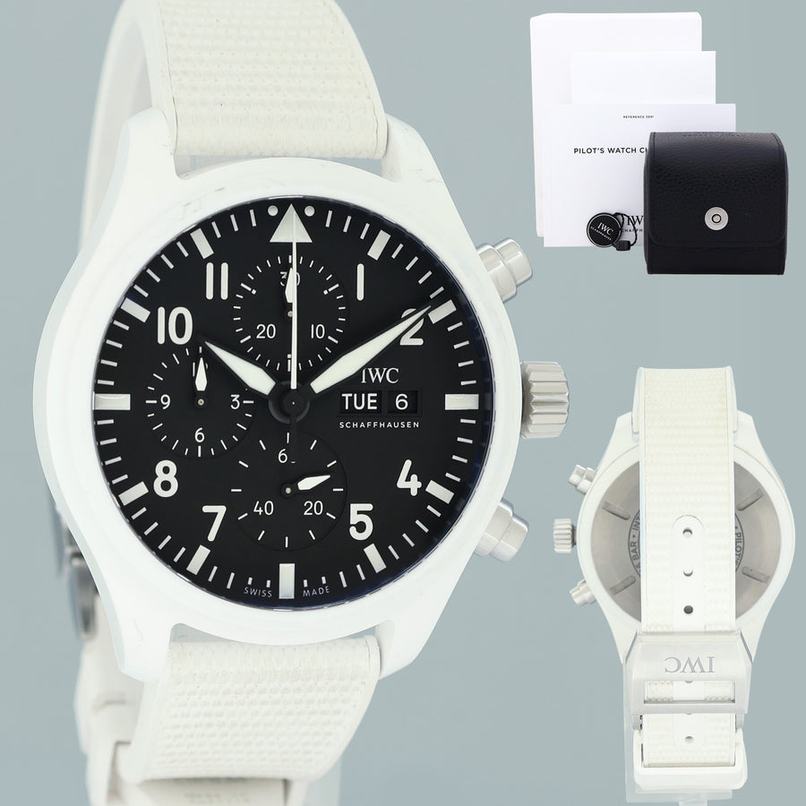 2022 PAPERS IWC Top Gun Lake Tahoe White Ceramic IW389105 44mm Automatic Watch