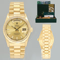 2021 RSC PAPERS Rolex President Day-Date Champagne 18238 Double Quick Gold Watch