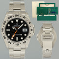 STICKERED NEW PAPERS 226570 Rolex Explorer II 42mm Black Steel 42mm Watch Box