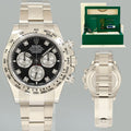 NEW 2024 PAPERS Rolex Daytona Ghost Black Diamond Chrono 126509 White Gold Watch