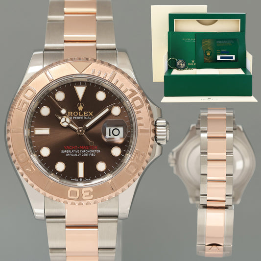 2024 NEW PAPERS Rolex 40mm Yacht-Master 126621 Chocolate Everose Gold Two Tone Watch