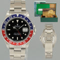 MINT 1989 Rolex 16700 GMT-Master Pepsi Blue Red Steel 40mm Watch Box