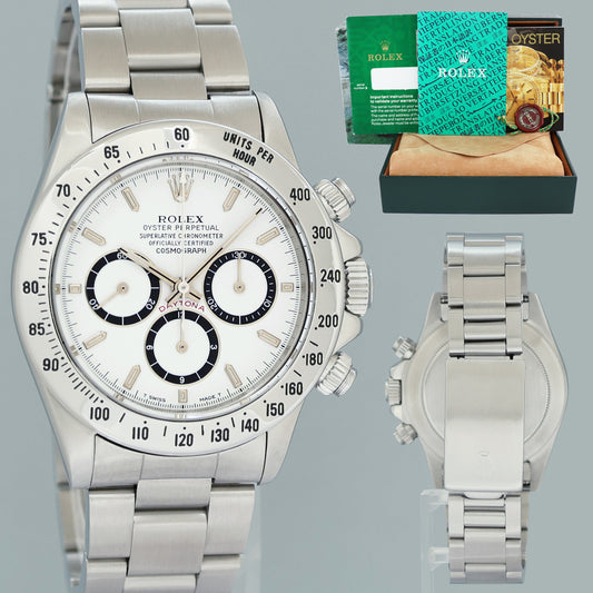 1991 MINT Rolex 16520 Zenith Daytona Tritium White Inverted 6 40mm Chrono Watch Box