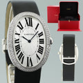 MINT DIAMOND Cartier Baignoire 33X44mm WB520009 18k White Gold Womens Watch Box