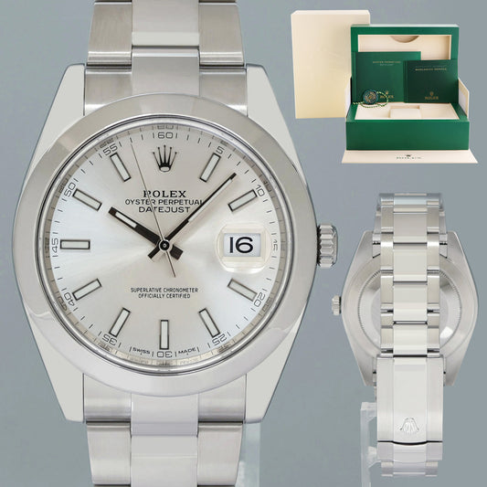 2020 MINT Rolex DateJust 41 Steel 126300 Silver Dial Oyster 41mm Watch Box