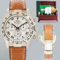 MINT PAPERS Rolex Daytona 18k White Gold 116519 Meteorite Roman Leather Watch Box