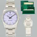 2025 NEW PAPERS Rolex Oyster Perpetual 34mm Lavender Oyster Watch 124200 Watch Box