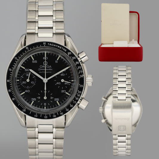 Omega Speedmaster Reduced Black Dial 3510.50.00 Steel Chrono 39mm Watch Box