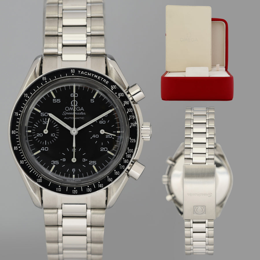 Omega Speedmaster Reduced Black Dial 3510.50.00 Steel Chrono 39mm Watch Box