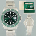 MINT 2019 PAPERS Rolex Submariner Hulk 116610LV Green Dial Ceramic Watch Box