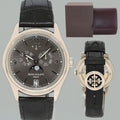 MINT Patek Philippe 5146G White Gold Annual Calendar Grey 39mm Moon Watch Box