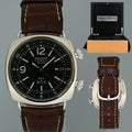 PAPERS Panerai Radiomir GMT PAM00098 Stainless Steel Black Dial Alarm 42mm Watch Box