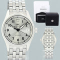 2017 PAPERS MINT IWC 36mm Pilot IW324006 Silver Dial Steel Watch Box