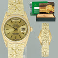Rolex 18238 President Day-Date Champagne Nugget Double Quickset Yellow Gold Watch
