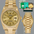 Rolex President Day-Date Champagne Stick 18038 Quickset Yellow Gold Watch Box