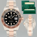 2026 NEW PAPERS Rolex 126711CHNR GMT Master II Root Beer Rose Gold Watch Box