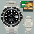 MINT Rolex Submariner Date Tritium 16610 Steel Black 40mm Oyster Watch Box