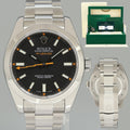 2023 RSC Papers MINT Rolex Milgauss Black Dial 116400v Steel 40mm Watch Box