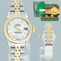 FACTORY MOP Diamond Ladies Rolex 26mm DateJust 79173 Two Tone Gold Jubilee Watch
