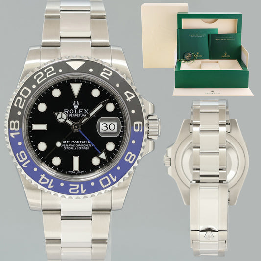 2015 MINT Rolex GMT Master II 116710 BLNR 40mm Steel Batman Blue Watch