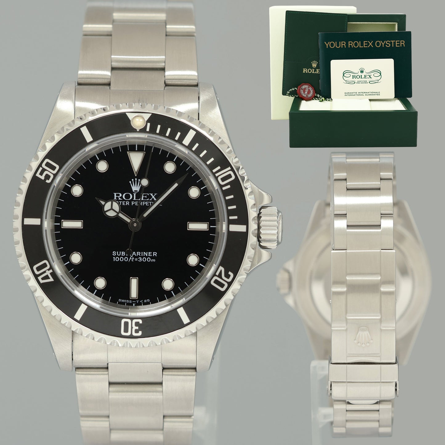 2025 ROLEX CPO PAPERS Rolex Submariner No-Date 2 Line 14060 Steel Black Watch Box