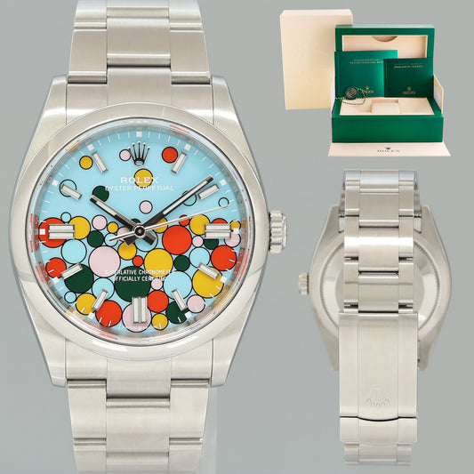 2023 MINT Rolex Oyster 124300 Perpetual 41mm CELEBRATION BLUE Watch Box