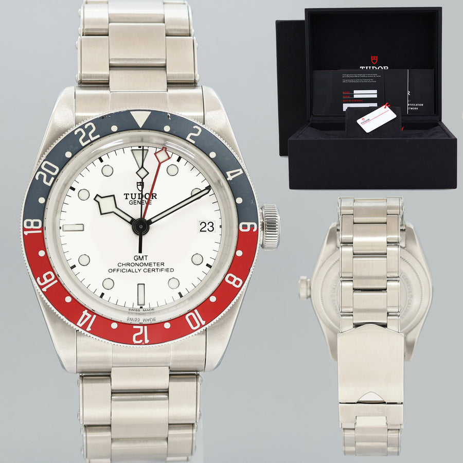 2023 PAPERS Tudor Black Bay Pepsi Steel White GMT Date Watch 79830RB Watch Box