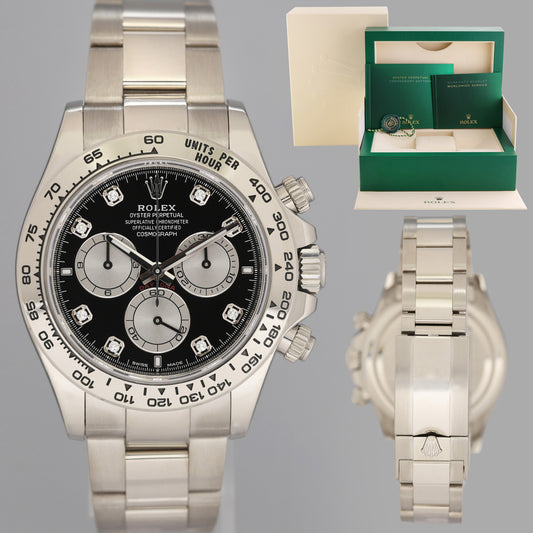 2023 Rolex Daytona Ghost Black Diamond Chronograph 126509 White Gold Watch Box